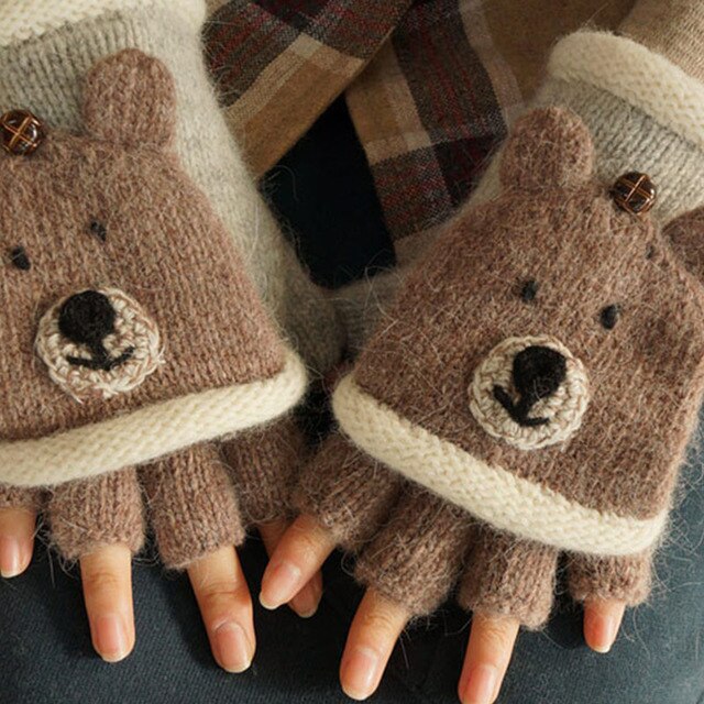 Kawaii Animal Design Handmade Gloves